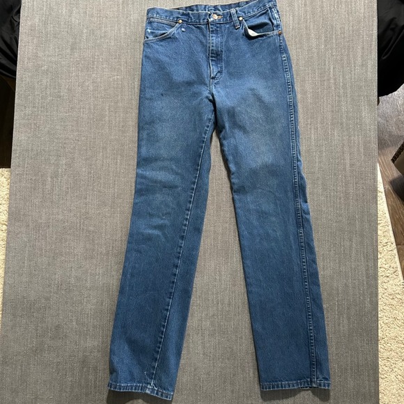 Wrangler 936PWD Cowboy Cut Slim Fit Jeans Mens 31x36 Denim High Rise Straight - Picture 2 of 9